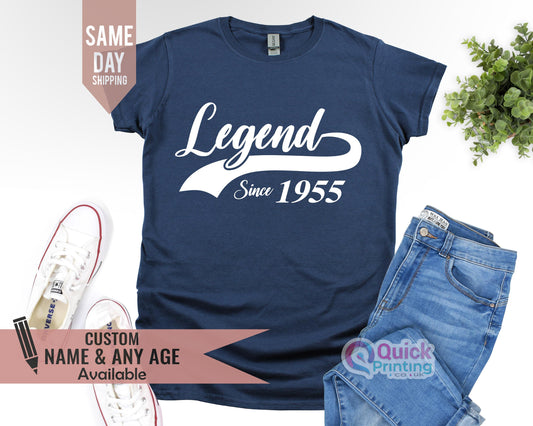 Legend Since 1955 T-Shirt: 70th Birthday Gift