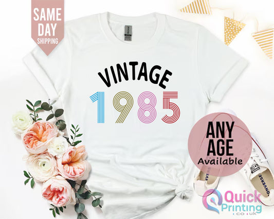 40th Birthday Shirt: Vintage 1985 Graphic Tee