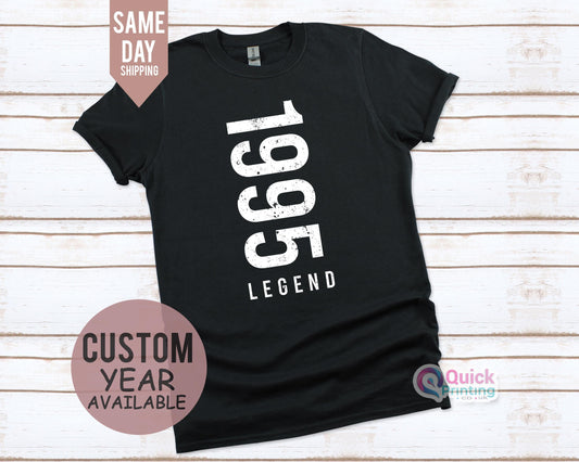 Men Birthday Tshirt, Legend Since 1995 Men's T-Shirt, 30th Birthday Gift For Men Him Dad Husband 30 Year Old Man, Custom Tshirt 2026