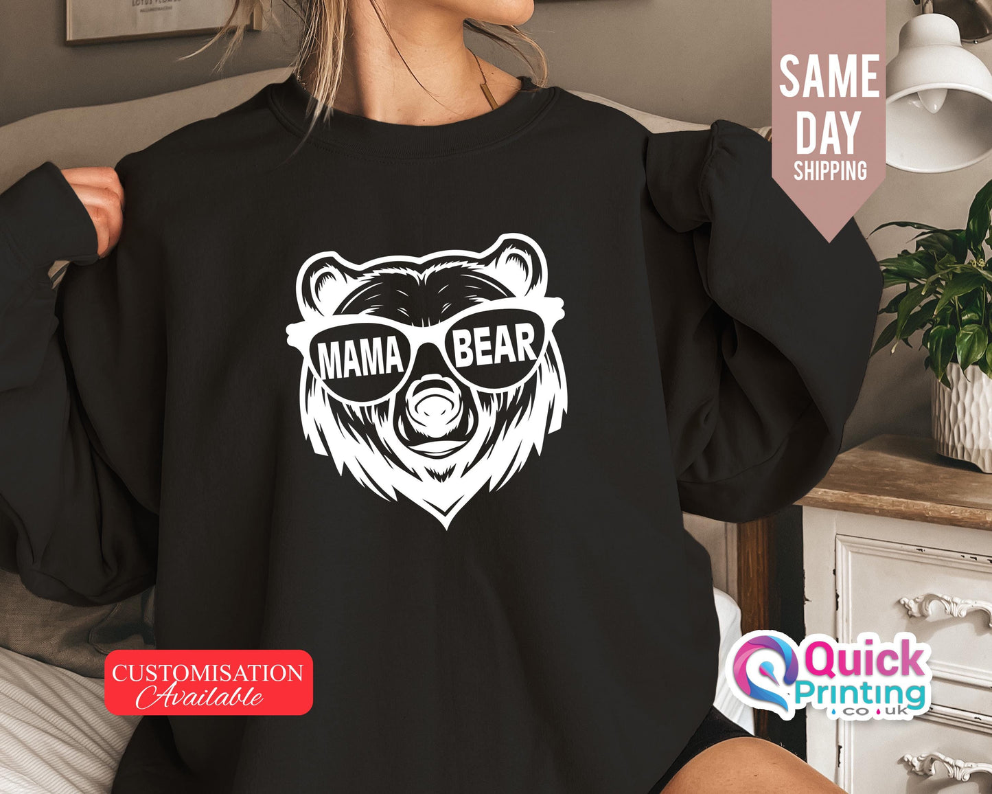 Mama Bear sweatshirt, Mama Bear Crewneck, Minimalist Mummy jumper, Christmas Gift for Mum, Gift for Her, Baby Shower Gift, Mothers Day Gift
