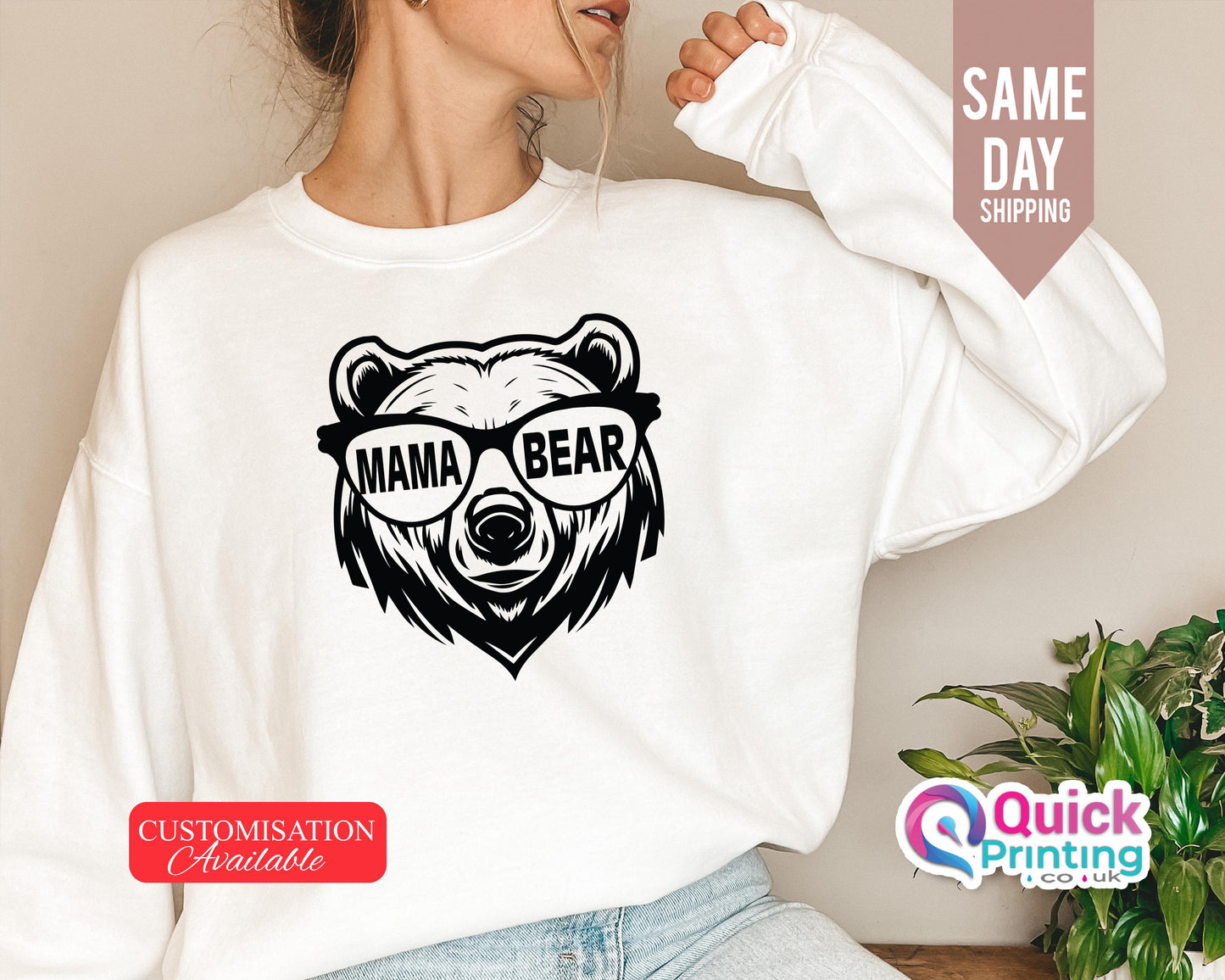 Mama Bear sweatshirt, Mama Bear Crewneck, Minimalist Mummy jumper, Christmas Gift for Mum, Gift for Her, Baby Shower Gift, Mothers Day Gift
