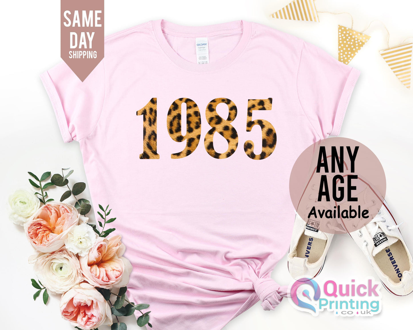 40th Birthday T shirt, Birthday Shirt 2025, Leopard 40th Birthday Gifts for women, Vintage 1985 Birthday gift shirt, Birthday Gift for Mum