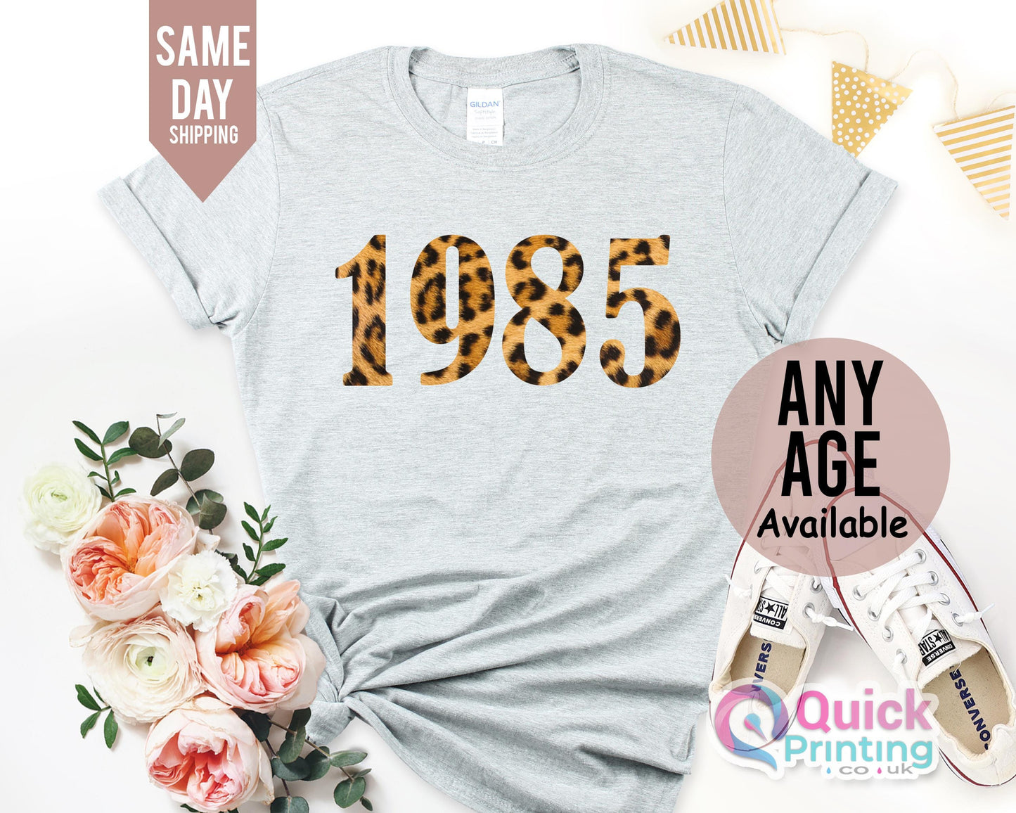 40th Birthday T shirt, Birthday Shirt 2025, Leopard 40th Birthday Gifts for women, Vintage 1985 Birthday gift shirt, Birthday Gift for Mum