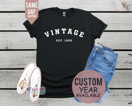 Vintage Est 1985, Vintage 1985 Birthday Tshirt UK, 40th birthday gift shirt, Birthday Gifts for him and her, 40th Birthday Present 2025