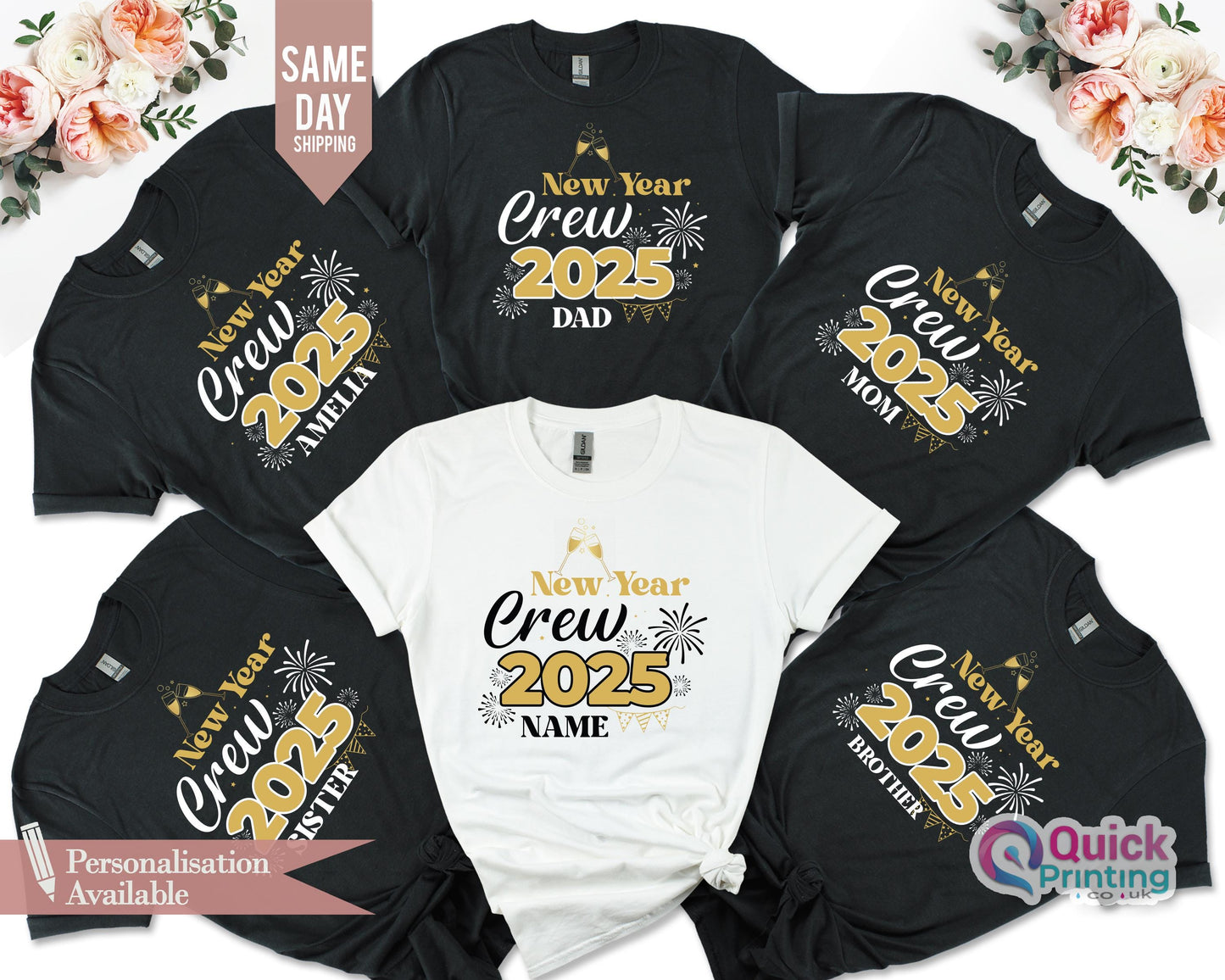 Personalized New Year Crew 2026 Shirt: Matching Family Christmas