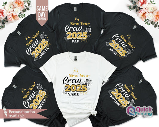 Personalized New Year Crew 2026 Shirt: Matching Family Christmas