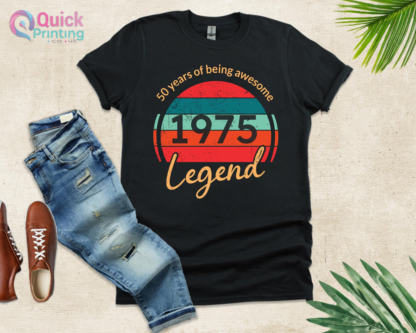 50th Birthday T Shirt, 50 Years Of Being Awesome Legend Born in 1975, 1975 Vintage Birthday Shirt, 50th Birthday Gifts for Women, Happy tee