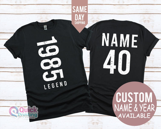 Legend 1985 40th Birthday T-Shirt: Custom Dad Gift