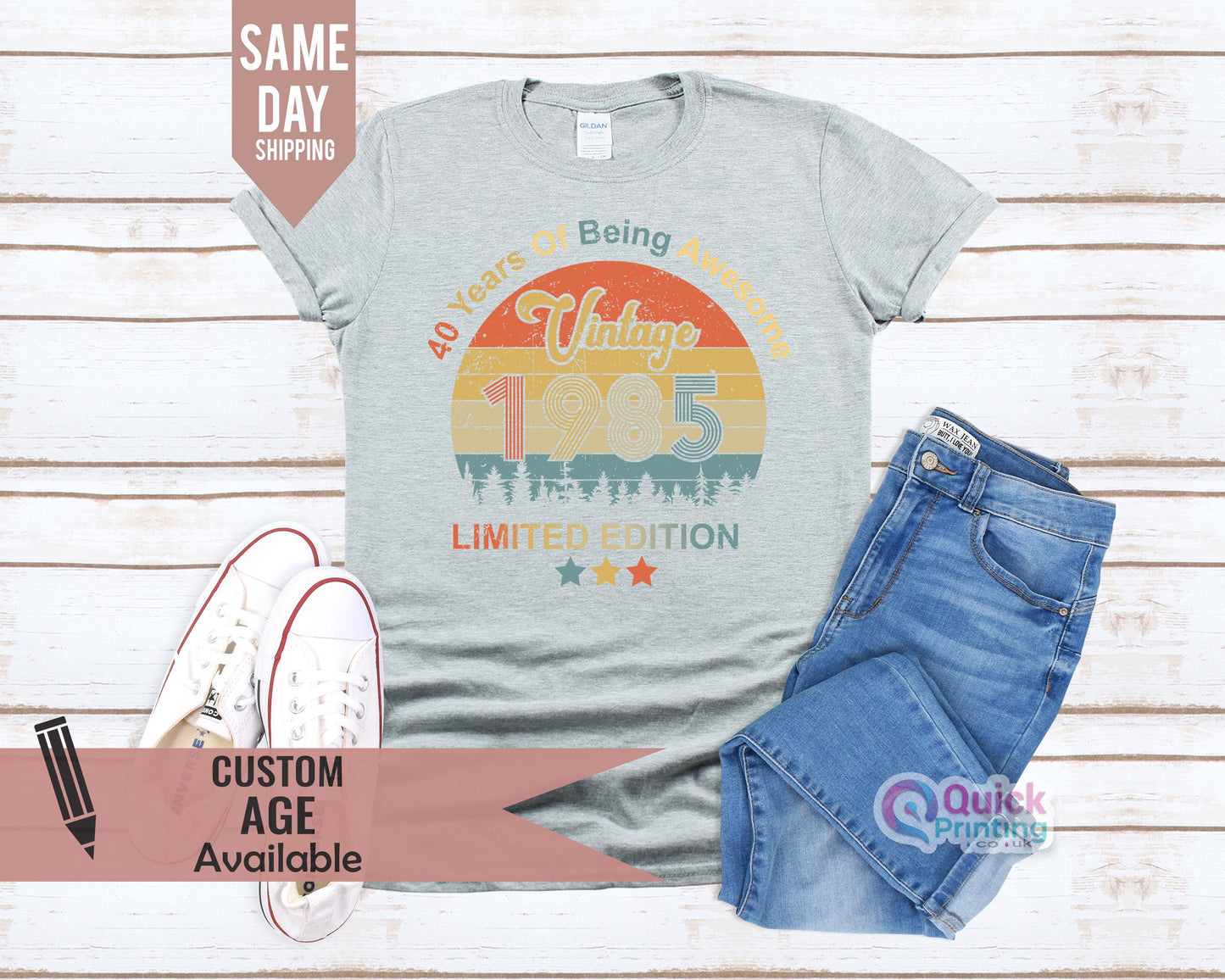 Vintage 1985 40th Birthday T-Shirt: Aged To Perfection