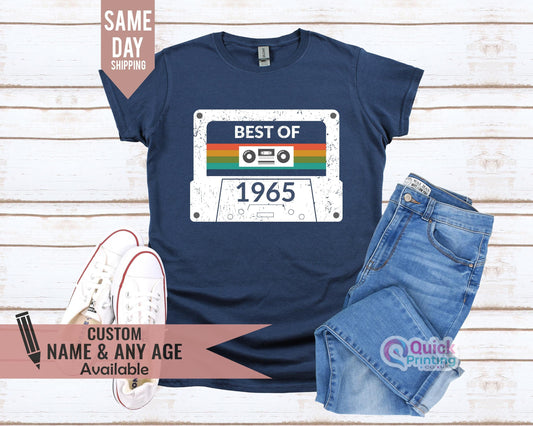 Best Of 1965 Shirt, Vintage 1965 T Shirt, 60th Birthday Gift For Men, Husband Birthday Tee, fiftieth gift ideas, 60th Happy Birthday tee