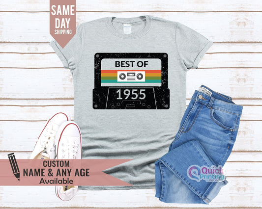Best Of 1955 Shirt, Vintage 1955 T Shirt, 50th Birthday Gift For Men, Husband Birthday Tee, 50th gift ideas, 50th Happy Birthday tee