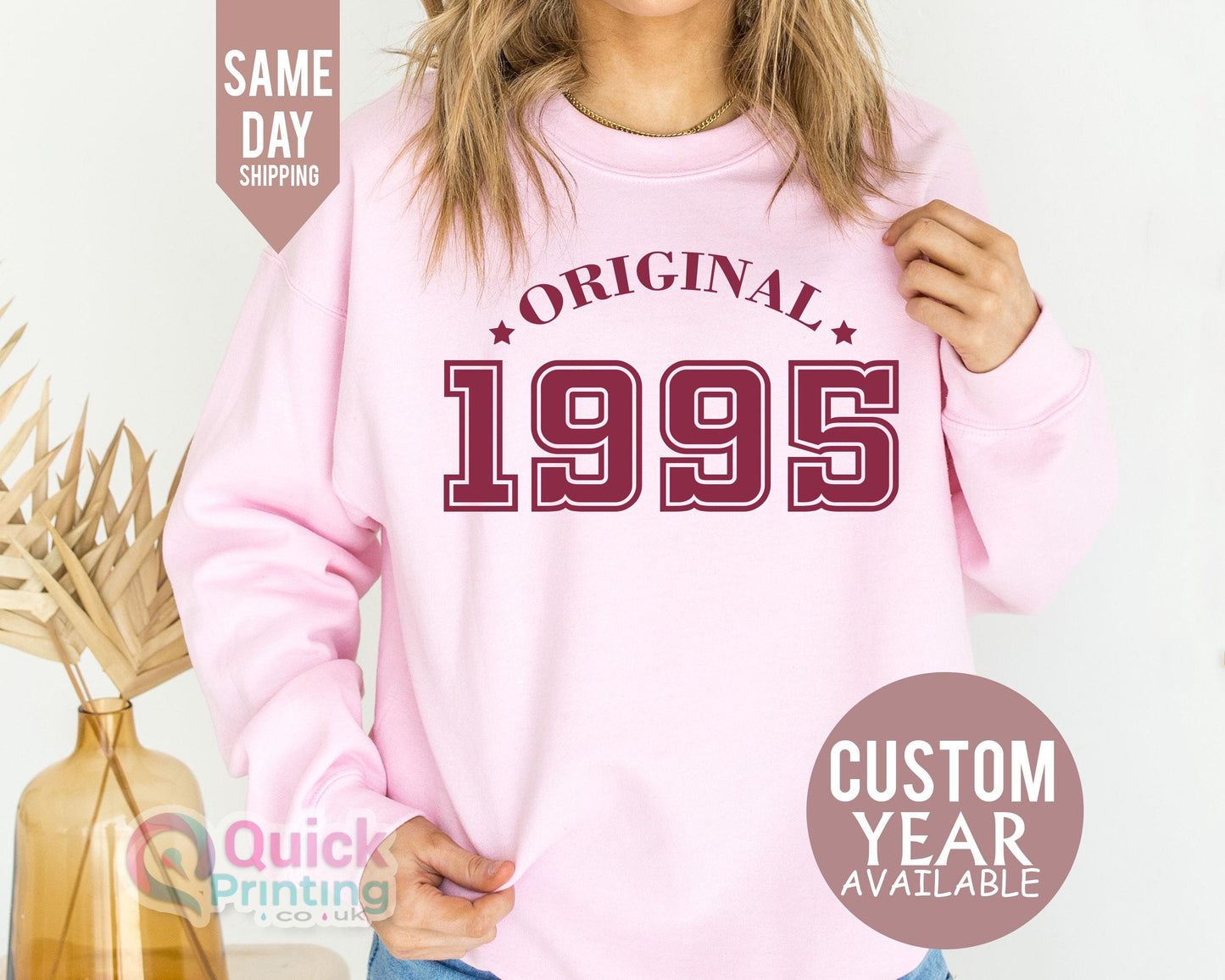 30th Birthday Vintage Sweatshirt, 30th Birthday Gift for Women,  1995 Birthday Jumper for Women Men Girls Birthday party tops Shirts Jumpers
