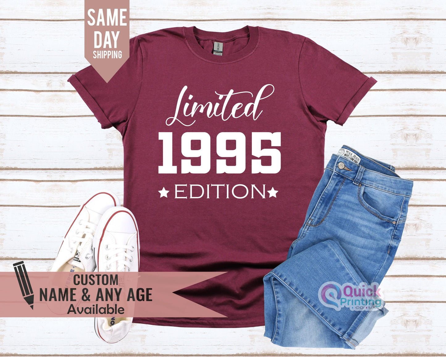 30th Birthday T-Shirt: Limited Edition 1995, Vintage Style