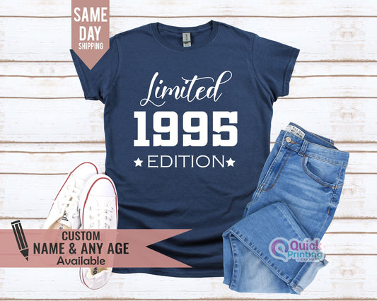 30th Birthday Tshirt, Vintage Birthday Shirt 2025, 30th Birthday Gifts for women, Limited Edition 1995 Birthday shirt, Birthday Gift Dad Mum