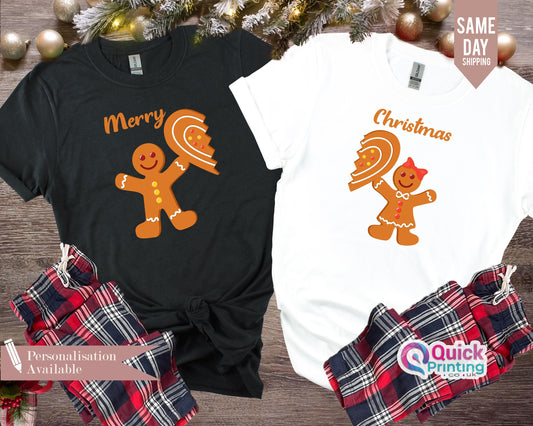 Christmas Couple Gingerbread Matching Shirt: Funny Xmas Tee