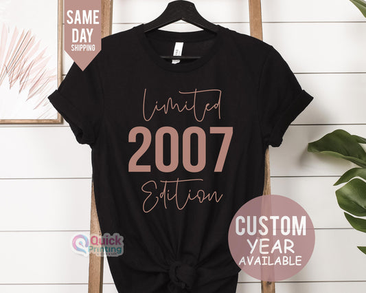 18th Birthday T-Shirt: Limited Edition 2007, Funny Joke Tee