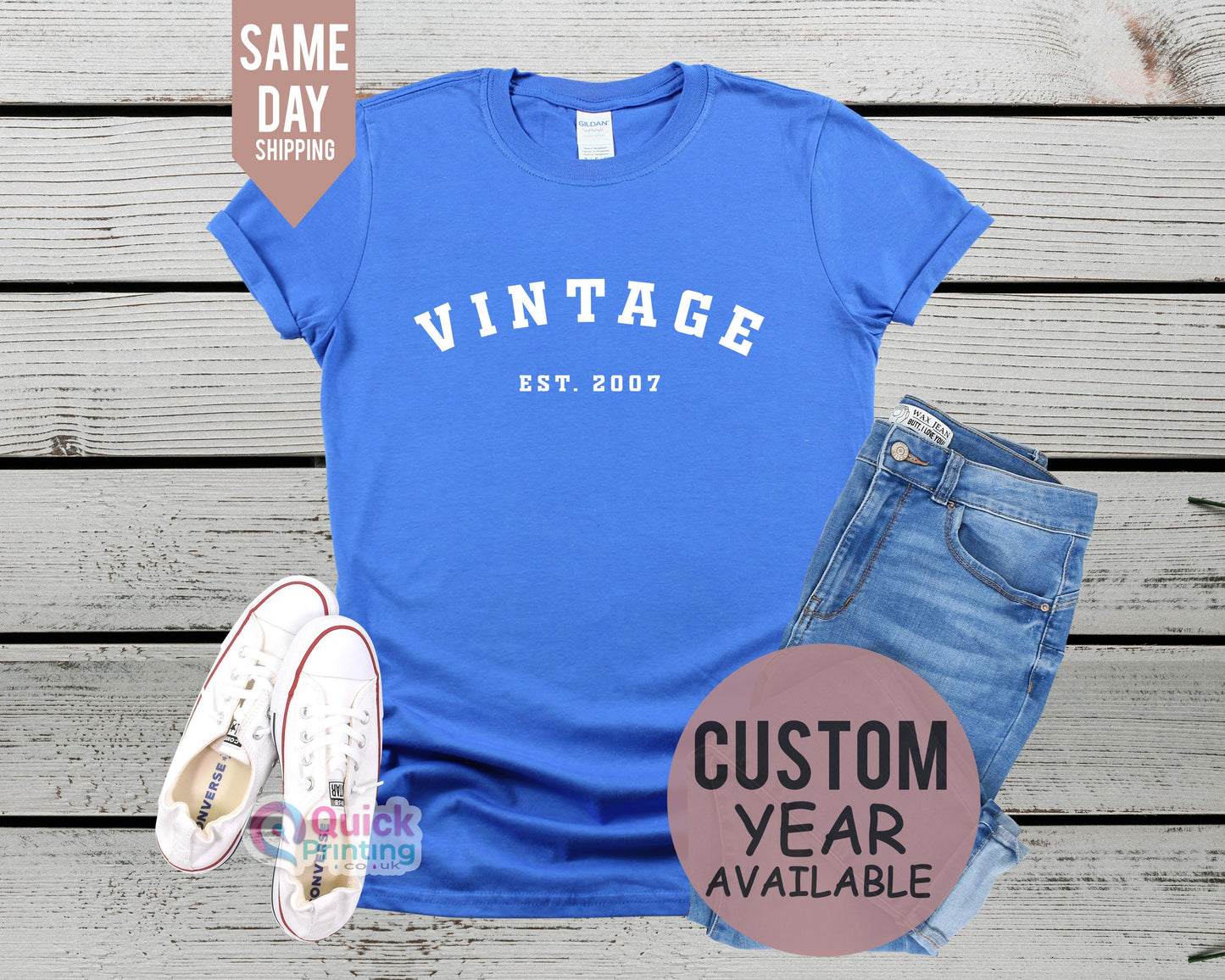 Vintage 2007 Birthday Tshirt UK, Vintage Est 2007, 18th birthday gift shirt, Birthday Gifts for him and her, 18th Birthday Present 2025