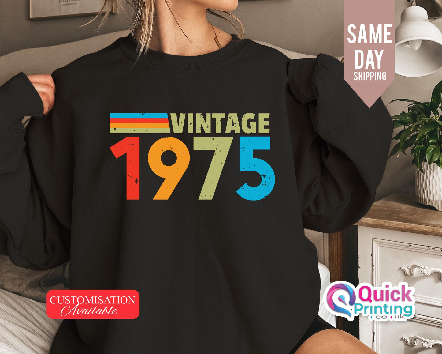 Custom Vintage Year Sweatshirt: Birthday Gift Jumper