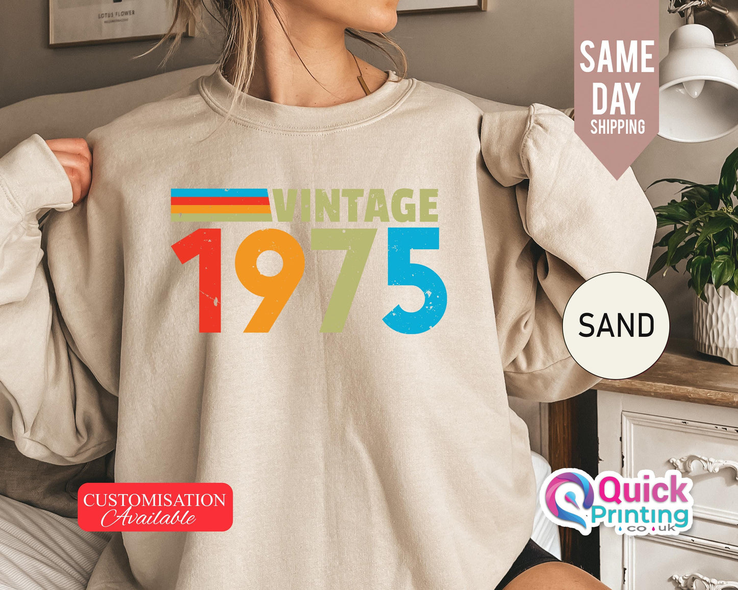 Custom Vintage Year Sweatshirt: Birthday Gift Jumper