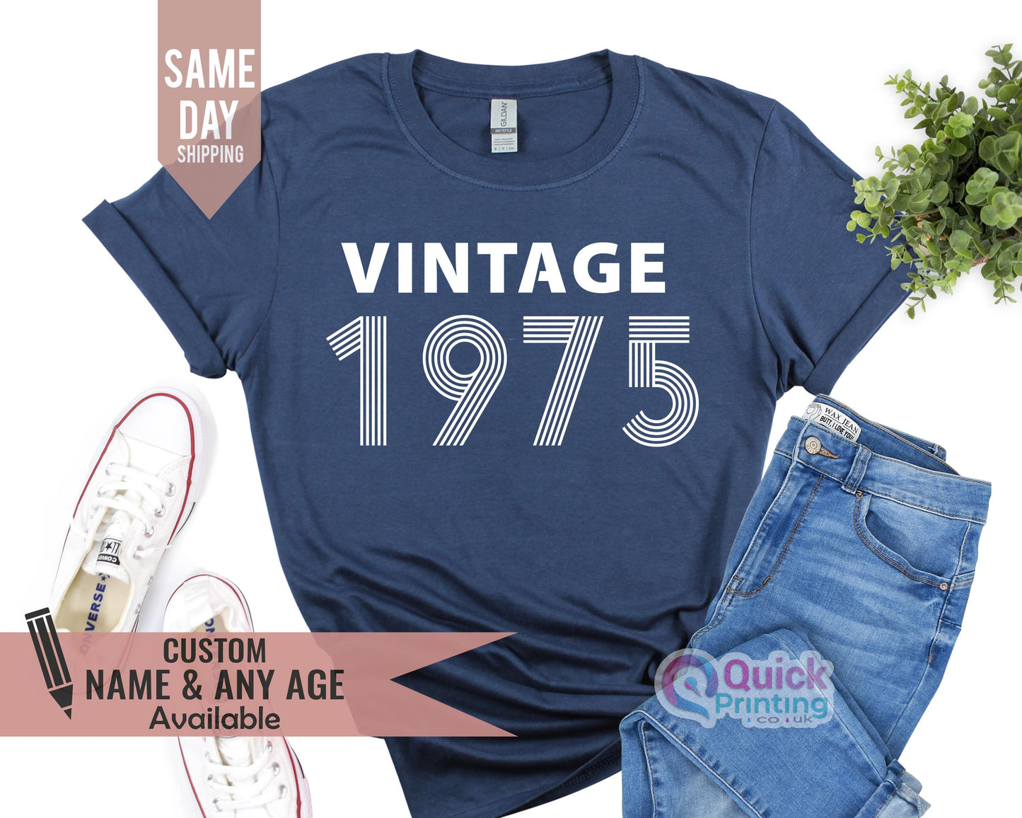 1975 Birthday TShirt UK, 50th Birthday Gifts for Women, 50th Birthday Tshirt, Vintage 1975 Birthday Shirt, Birthday Gift for Mum Grandpa