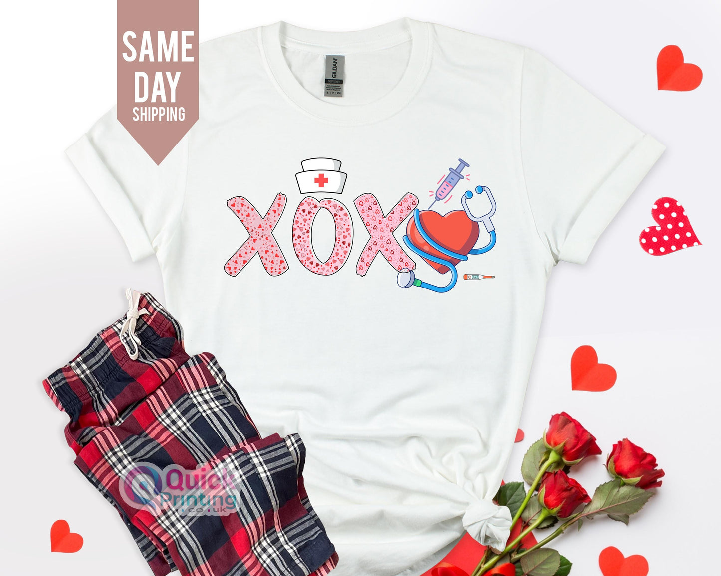 XOXO Nurse Shirt, Valentines Day Shirt, Valentines Day Gift for Nurse, Nurse T-shirt 2026,  Valentine Nursing Sweater, Pink Valentine Nurse