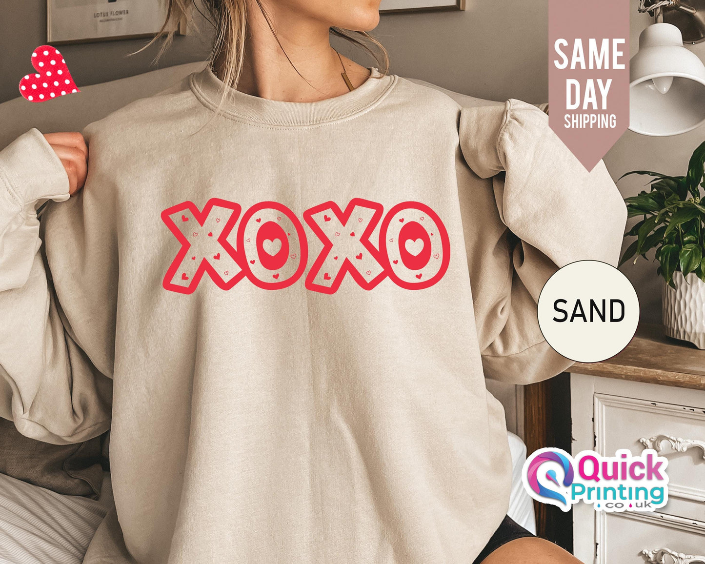 XOXO Heart Sweatshirt - Valentine's Day Love Sweater