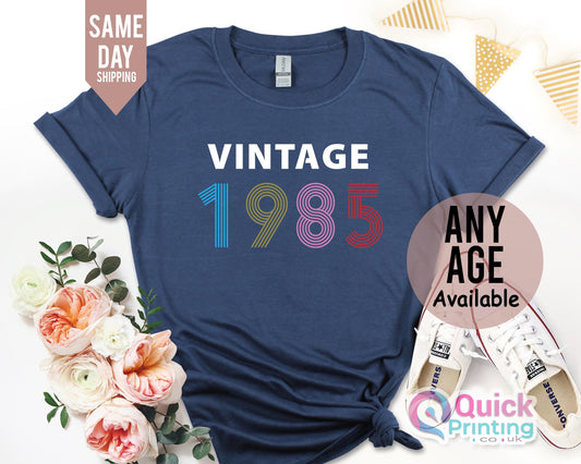 40th Birthday Tshirt, 1985 Vintage Birthday Shirt, 40th Birthday Gifts for women, Vintage Birthday gift shirt, Birthday Gift for Mum