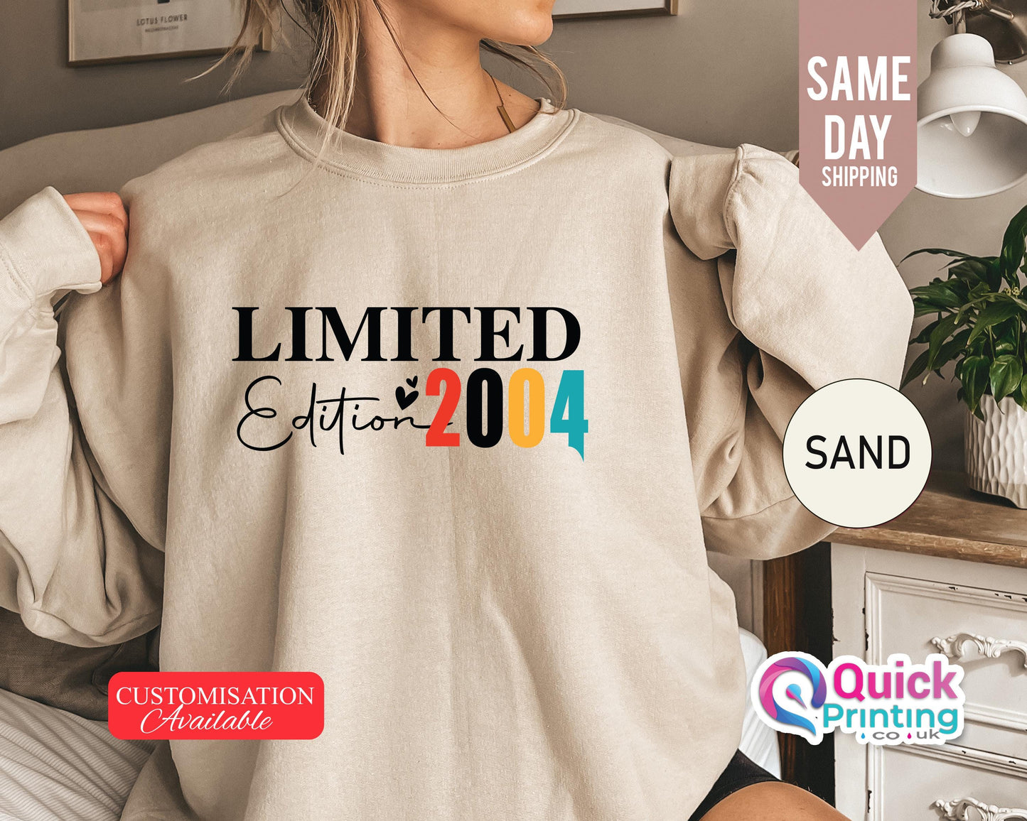 Limited Edition 2004 Sweatshirt: Handmade Birthday Year Jumper