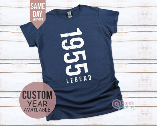 Men Birthday Tshirt, Legend Since 1955 Men's T-Shirt, 70th Birthday Gift For Men Him Dad Husband 70 Year Old Man, Custom Tshirt 2026