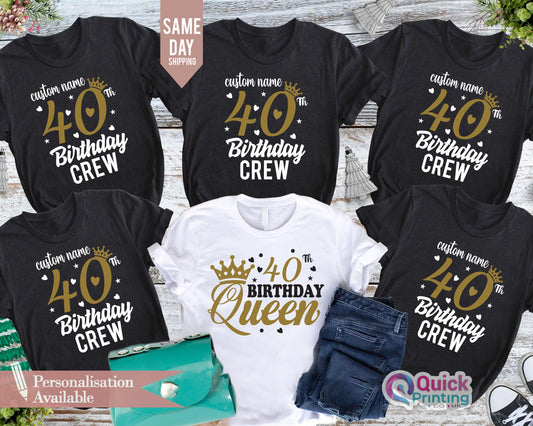 40 birthday crew, Birthday Party Group Shirt, 40th Birthday Queen, 40th birthday party shirts, Ladies 40th birthday shirts, 1985 Birthday T