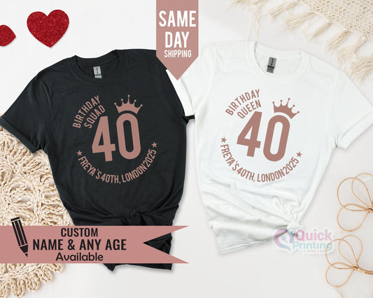 1985 Tee, 40th Birthday Queen T-shirt, Birthday Party Group Shirt, 40th Birthday Queen, 50th birthday party shirts,girls 40th birthday shirt