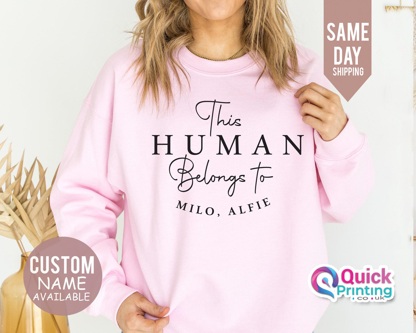 Personalized Dog Lover Sweatshirt: Custom Pet Name Hoodie