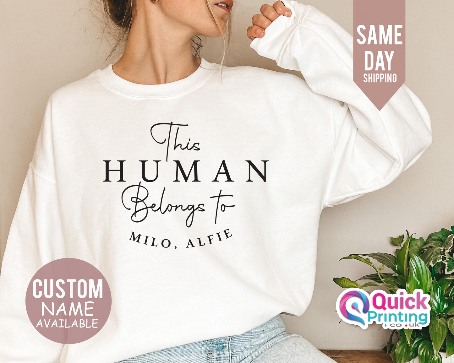 Personalized Dog Lover Sweatshirt: Custom Pet Name Hoodie