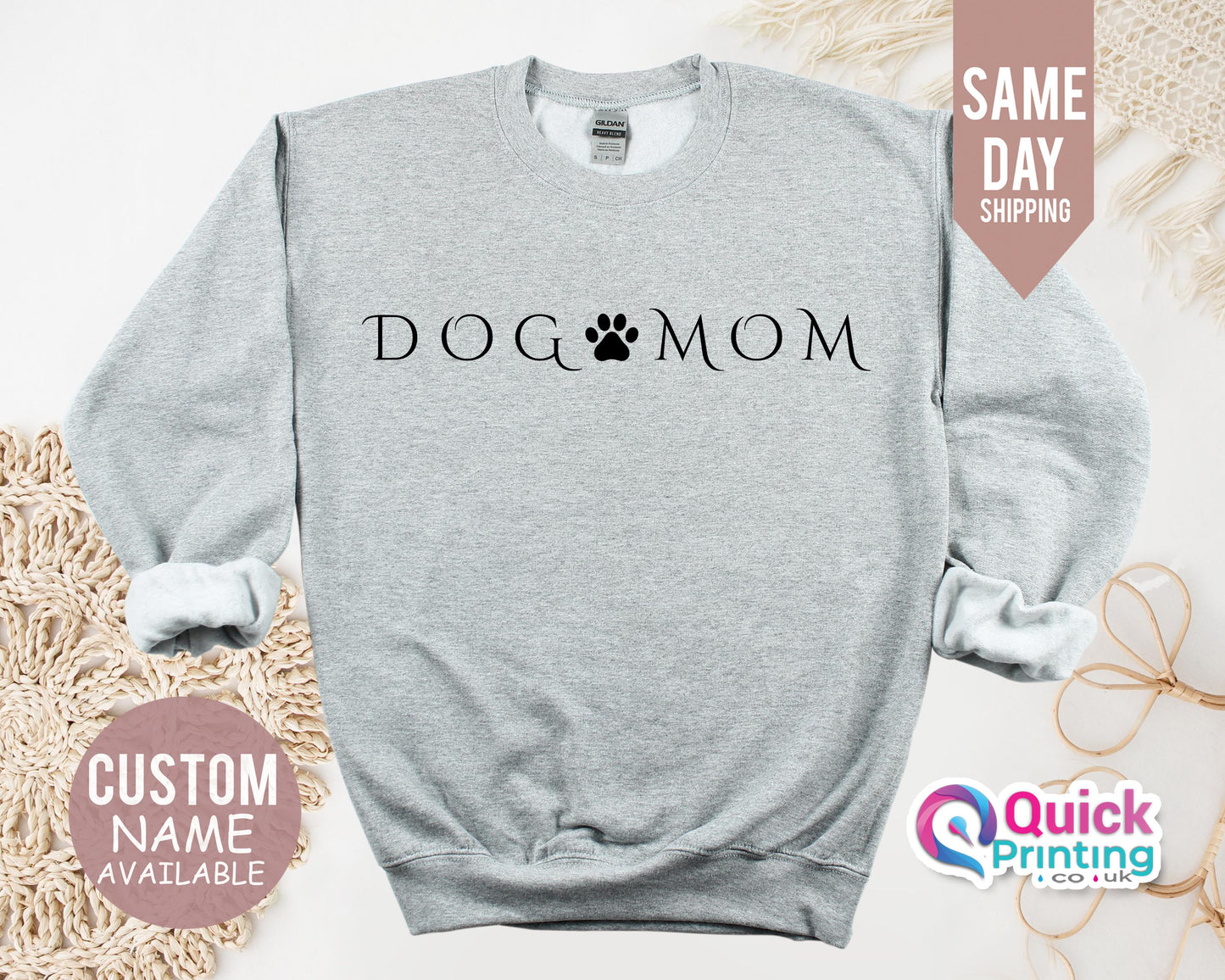 Personalized Dog Mom Sweatshirt, Custom gifts for dog lovers