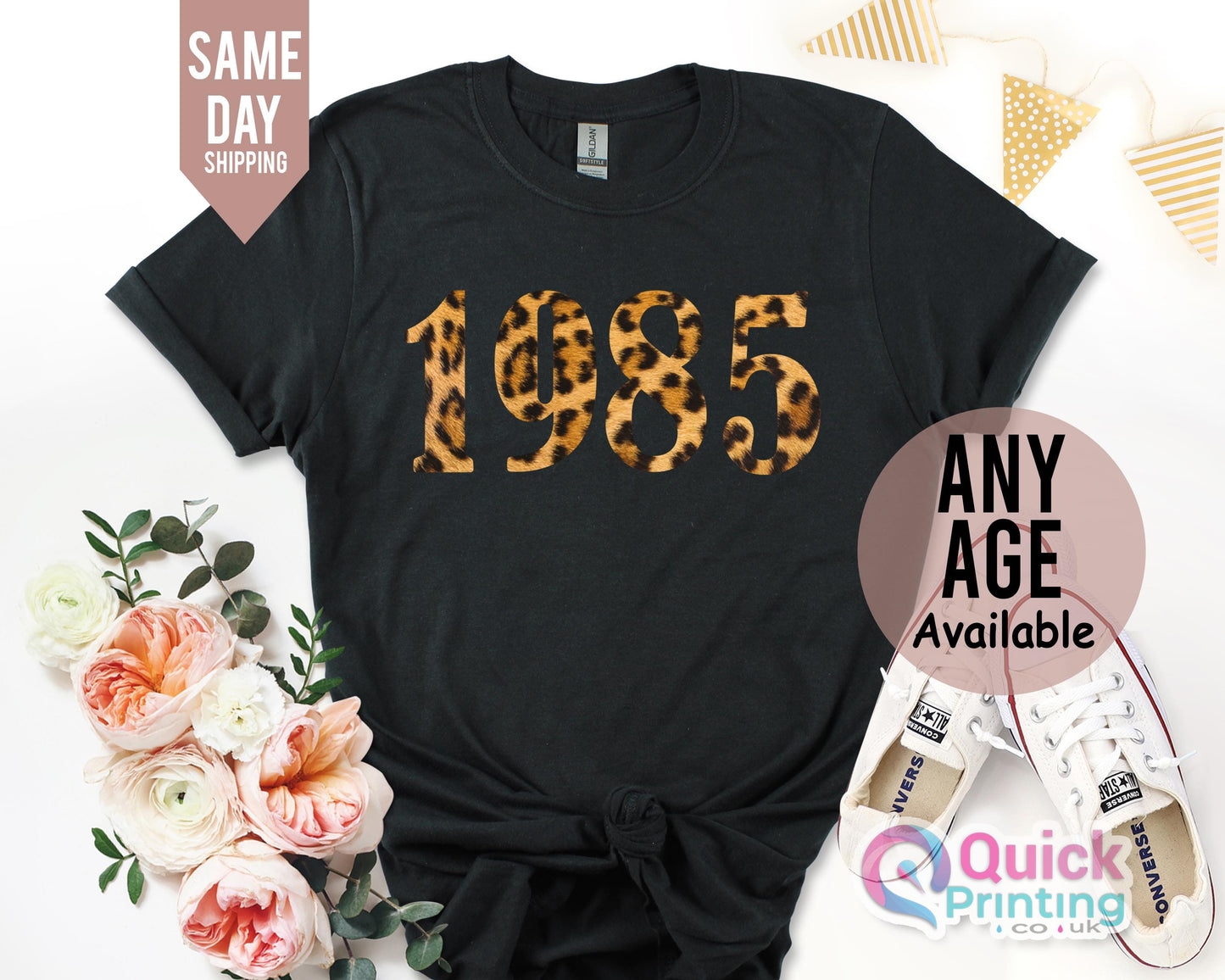 40th Birthday T shirt, Birthday Shirt 2025, Leopard 40th Birthday Gifts for women, Vintage 1985 Birthday gift shirt, Birthday Gift for Mum