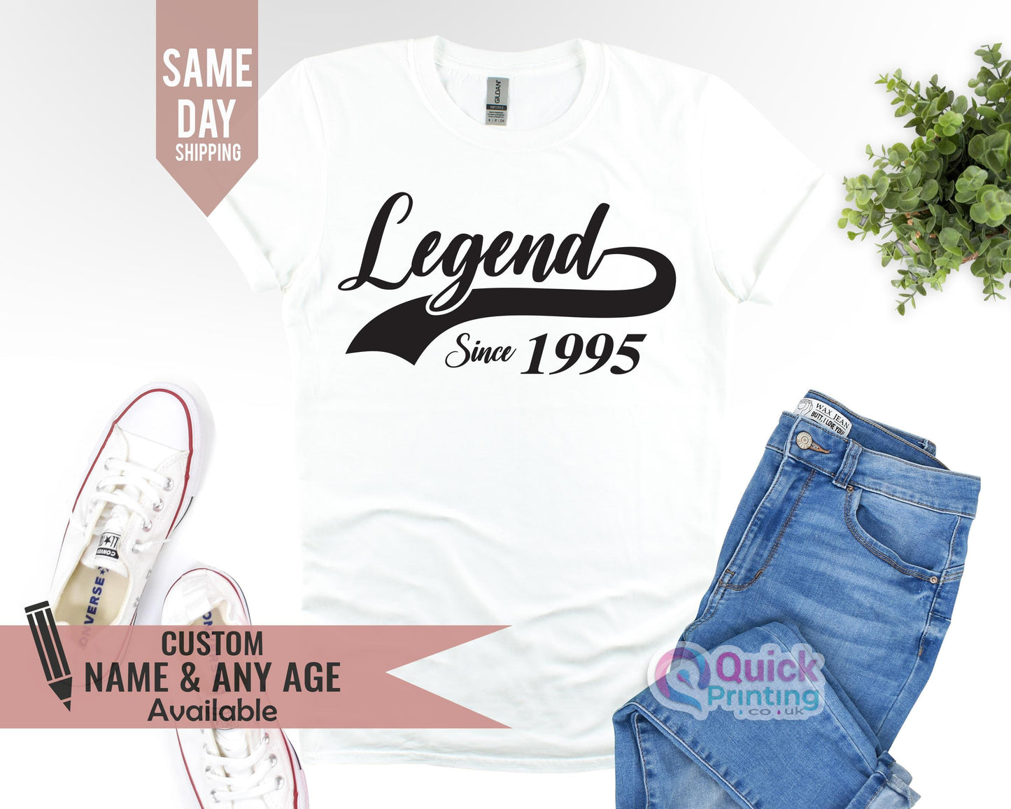 Legend Since 1995 T-Shirt: 30th Birthday Gift, Custom Name