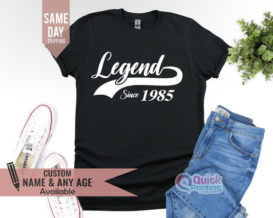 Birthday T, Legend Since 1985 TShirt, 50th Birthday Gift, 50th Birthday T-Shirt, 1985 50th Birthday Gift, 50th Birthday Idea, 1985 50th Gift
