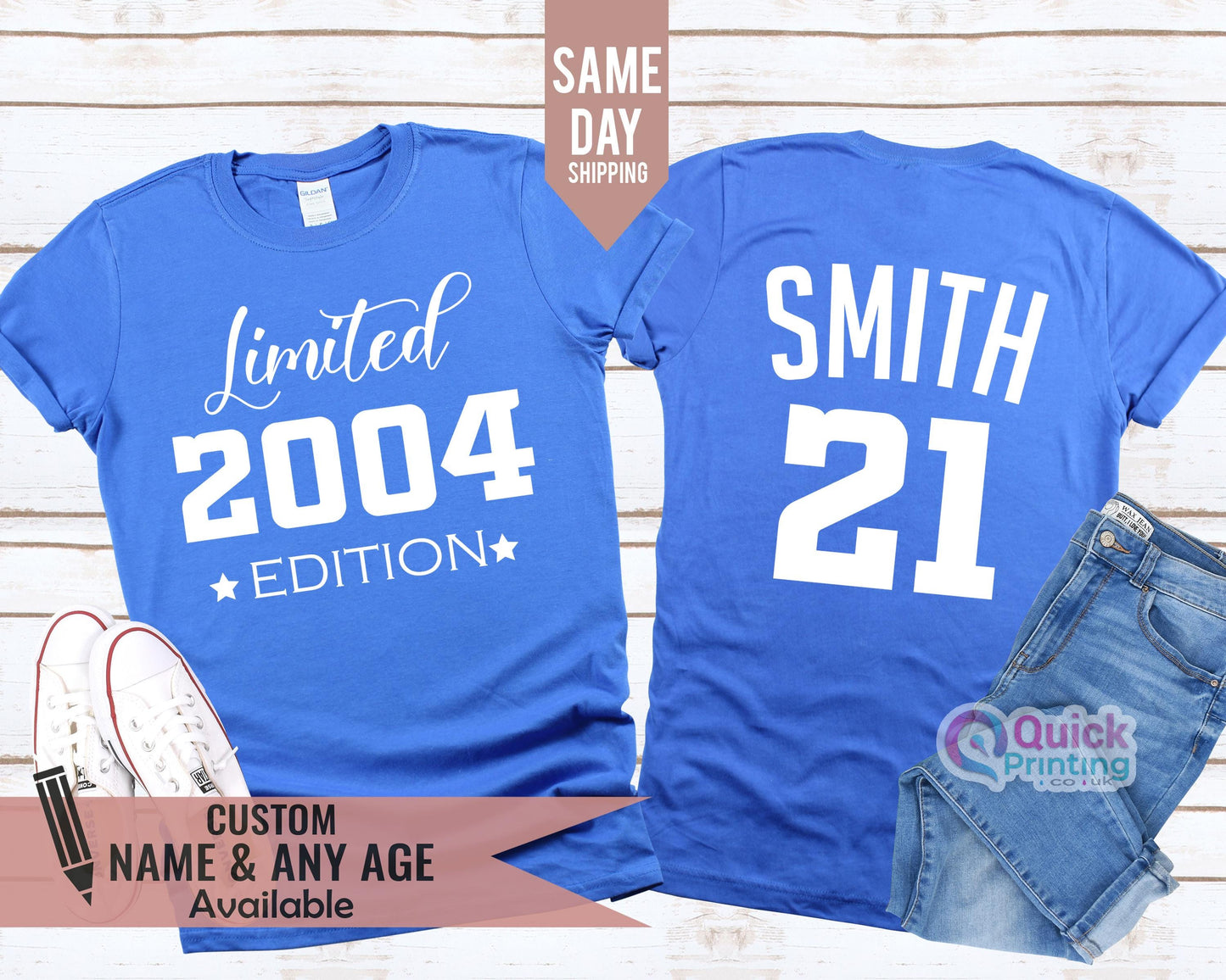 Personalised 21st Birthday T-shirt, 2004 Edition 21st Gift boys girl, Funny 21st Birthday Shirt, teenage birthday gift, 21 birthday Top tee
