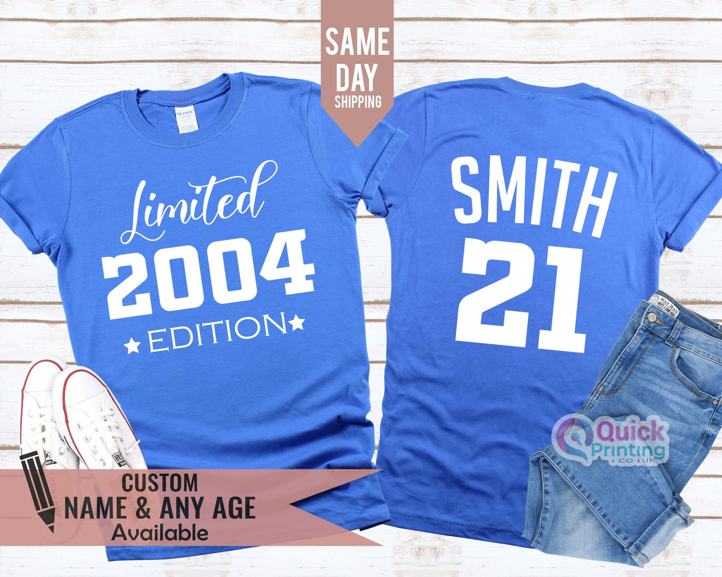 Personalized 21st Birthday T-Shirt: 2004 Edition