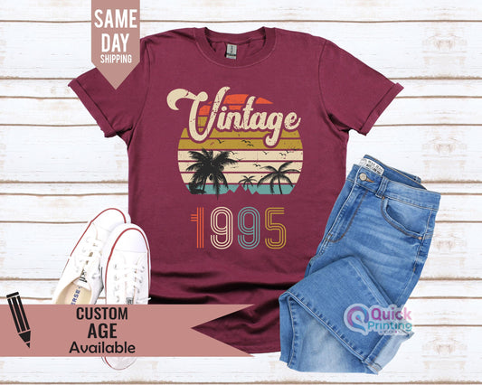 Vintage 1995 30th Birthday T Shirt, 30th Birthday Gift For Men, Husband Birthday Tee, Thirty gift ideas, Birthday Shirts,30th Birthday tee