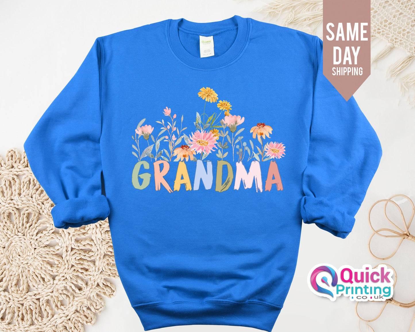 Grandma Wildflower Sweatshirt: Floral Grandma Birthday Gift