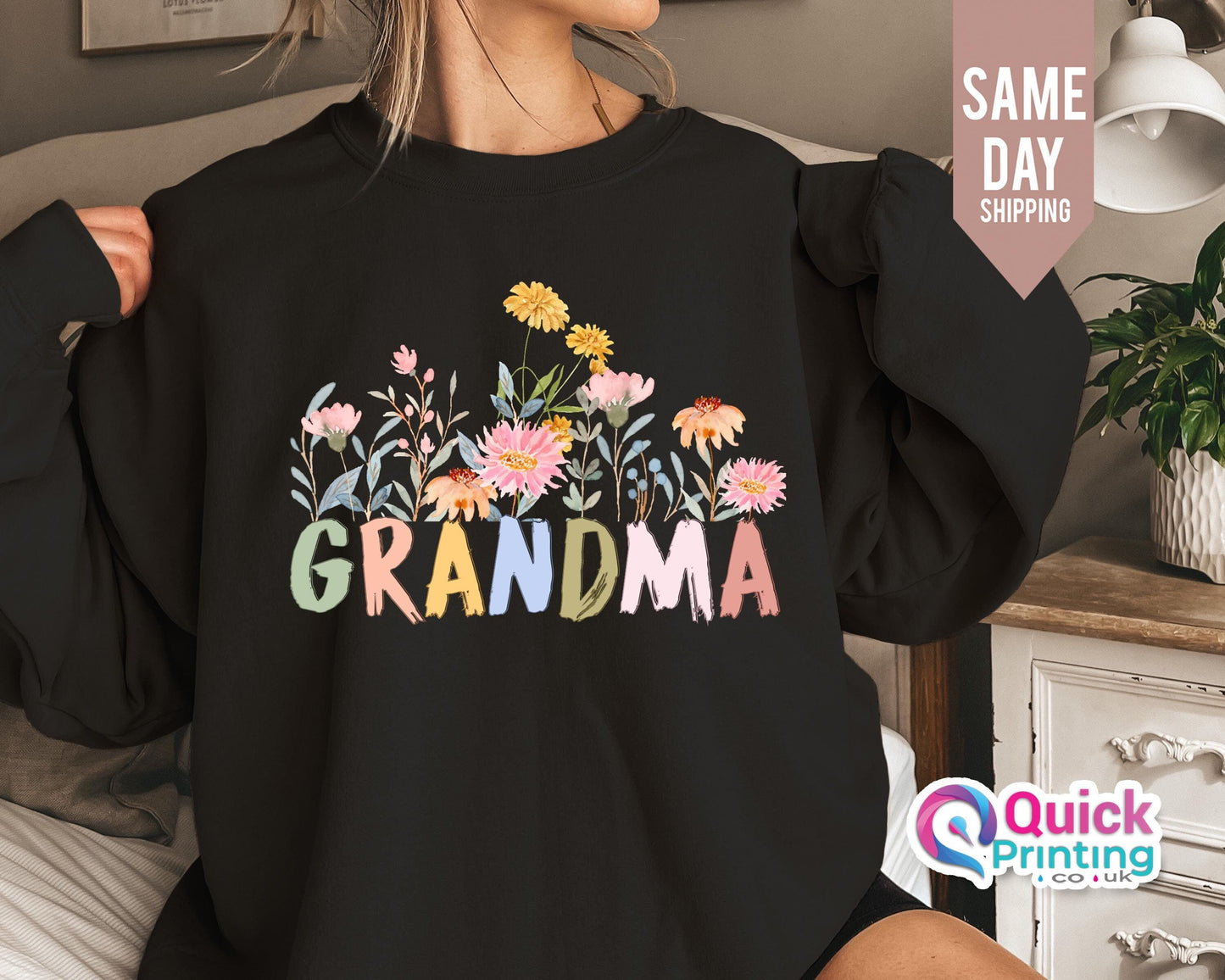 Grandma Wildflower Sweatshirt: Floral Grandma Birthday Gift