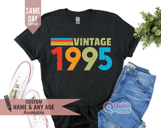 Vintage 1995 30th Birthday T Shirt, 30th Birthday Gift For Men, Husband Birthday Tee, fiftieth gift ideas, Birthday Shirts,30th Birthday tee