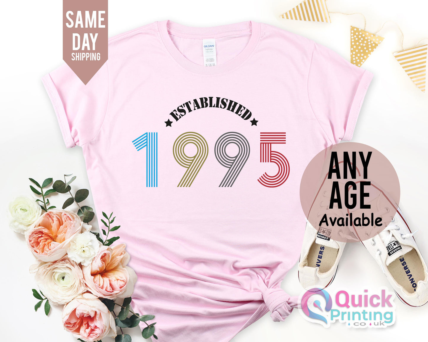 30th Birthday Ladies Shirt UK, Vintage 1995 Birthday Shirt, 30th Birthday Gifts for Women, Custom Birthday Gifts for her, January birthday t