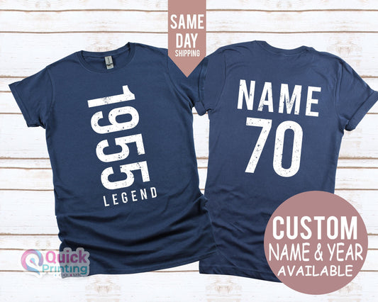 70th Birthday Legend 1955 T-Shirt: Vintage Style Gift