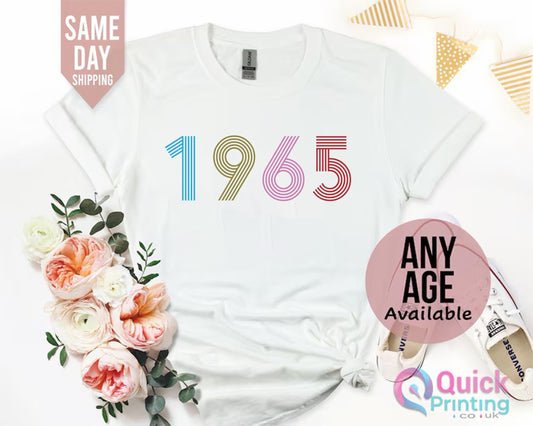 60th Birthday Shirt: Vintage 1965 Graphic Tee