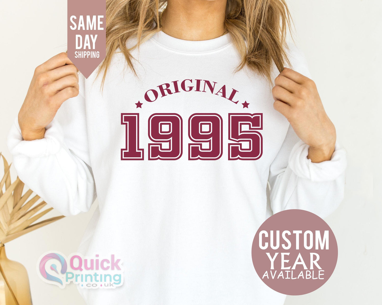 30th Birthday Vintage Sweatshirt, 30th Birthday Gift for Women,  1995 Birthday Jumper for Women Men Girls Birthday party tops Shirts Jumpers