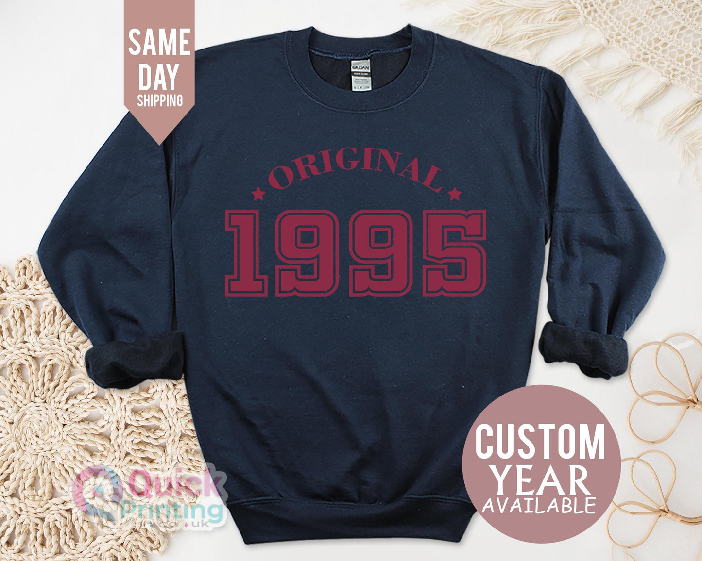 30th Birthday Vintage Sweatshirt, 30th Birthday Gift for Women,  1995 Birthday Jumper for Women Men Girls Birthday party tops Shirts Jumpers