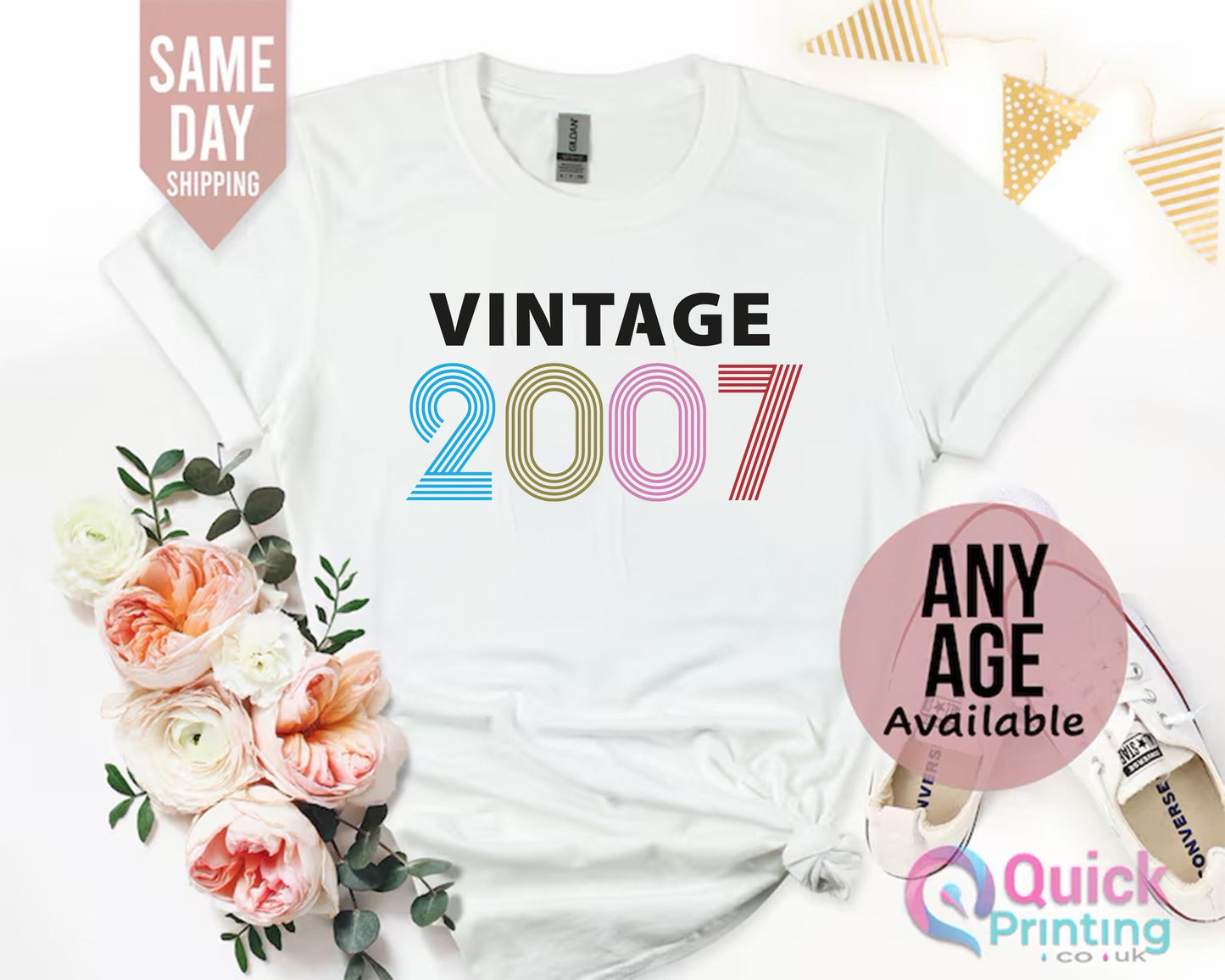 18th Birthday T-Shirt: Vintage 2007 Graphic Tee