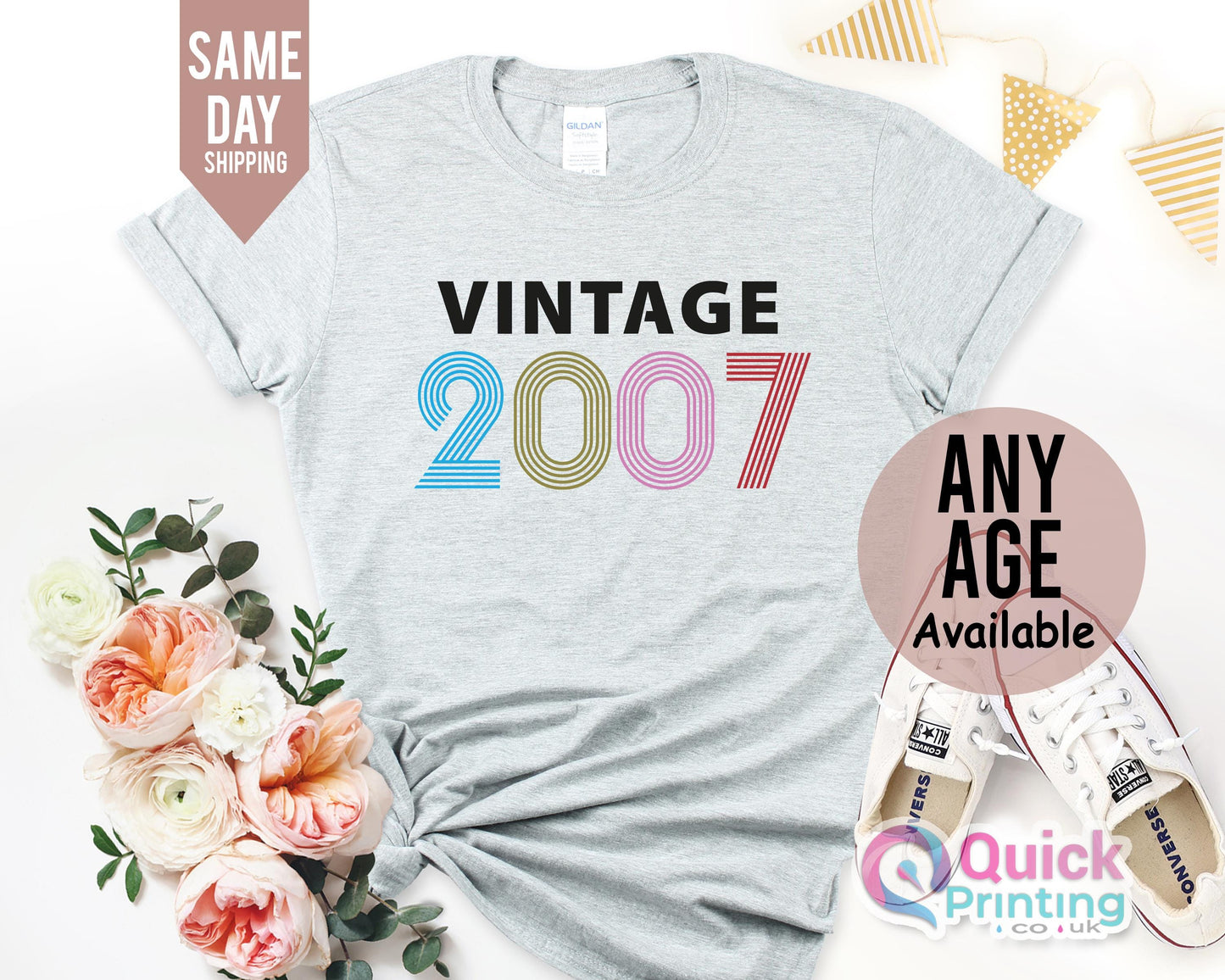 18th Birthday T-Shirt: Vintage 2007 Graphic Tee
